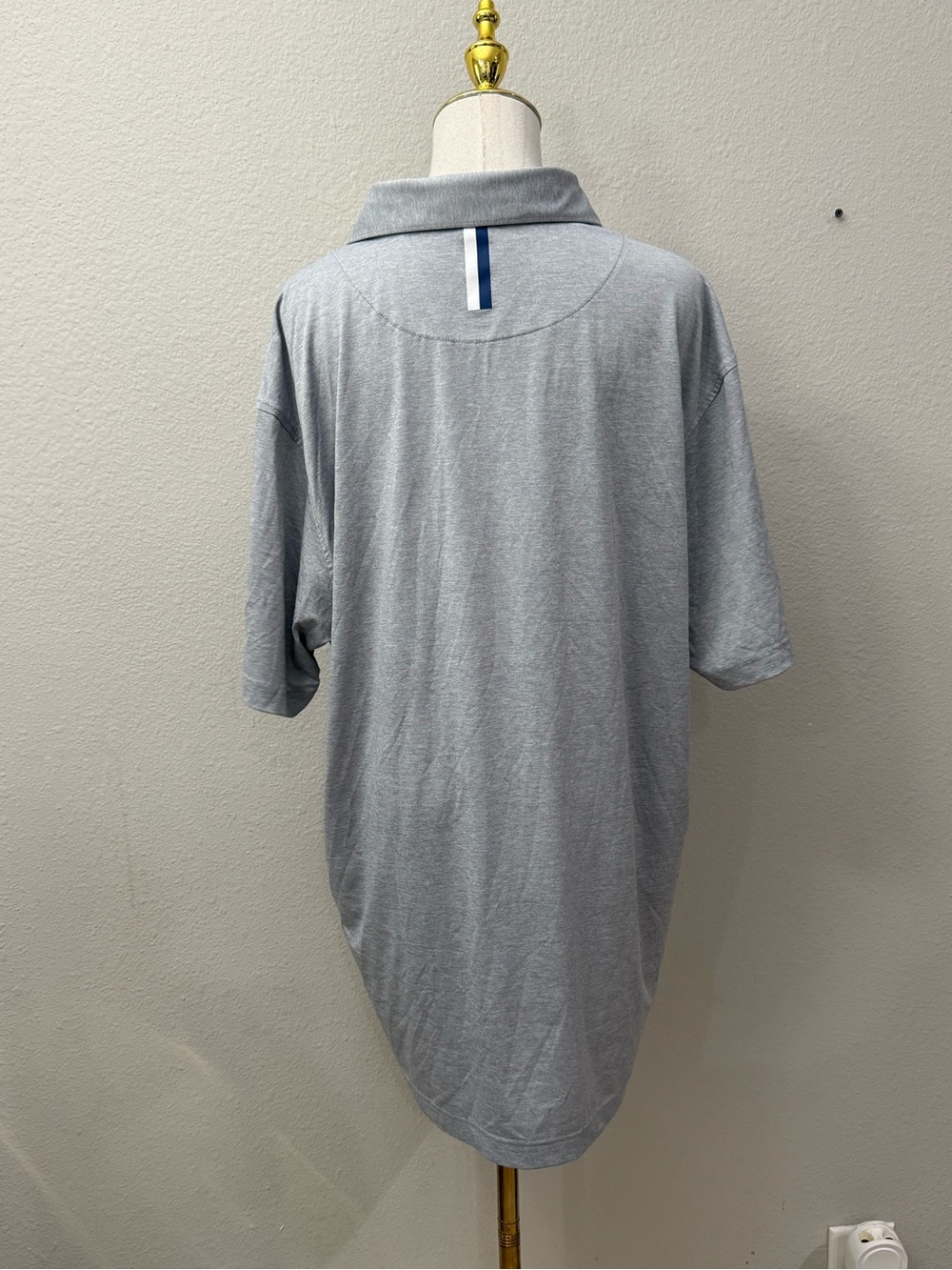 Rhoback Light Gray Men’s Polo Shirt - Classic Short Sleeve - Picture 2 of 6